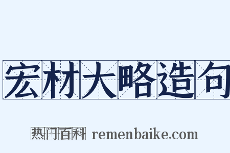 宏材大略造句是什么意思的图片